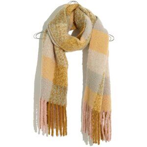Madewell Women's Sage Brushed Plaid Fringe Scarf